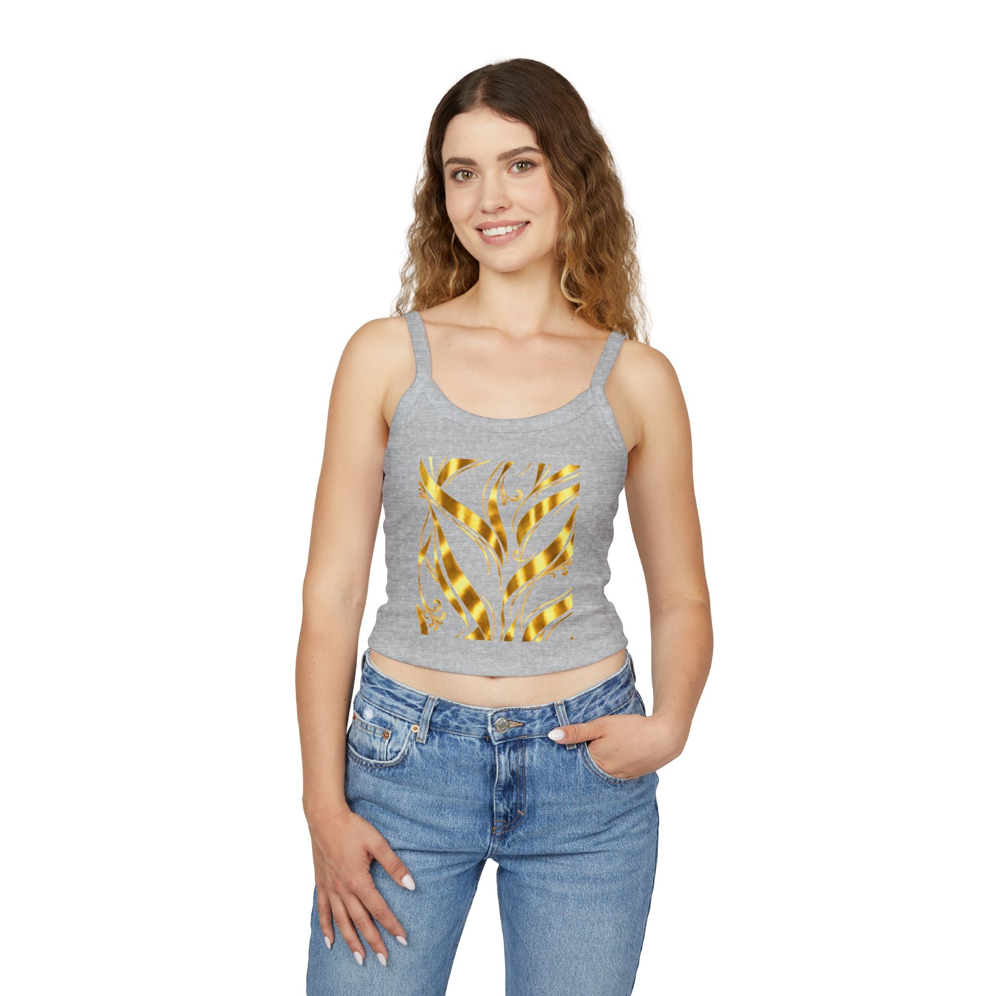 Gold Leaf Abstract Tank Top