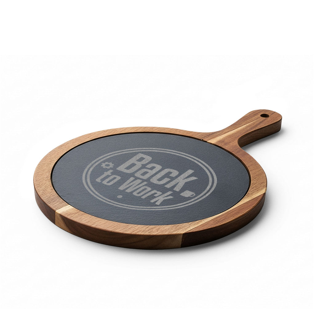 Engraved 'Back to Work' Charcuterie Board