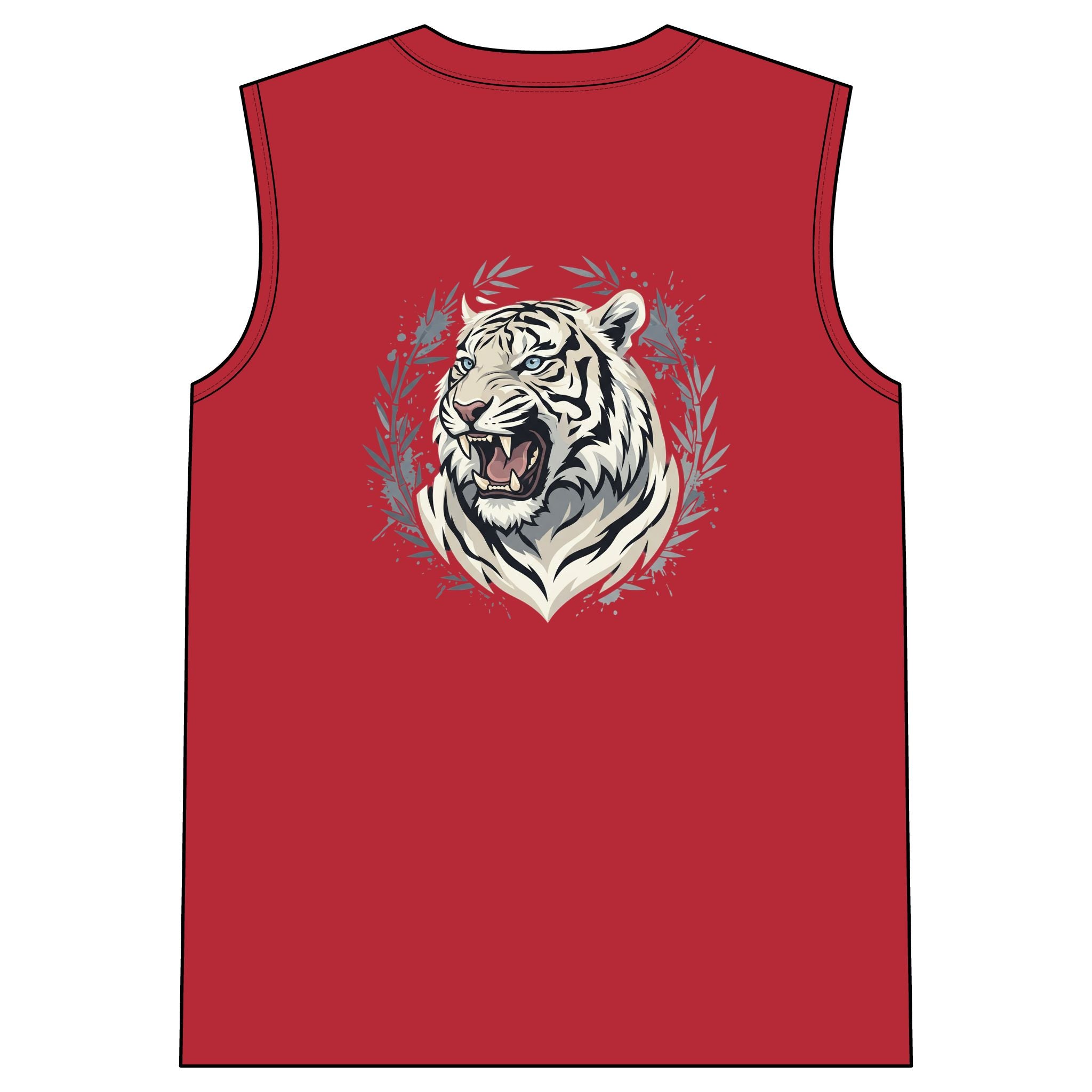 White Tiger Graphic Sleeveless Tee