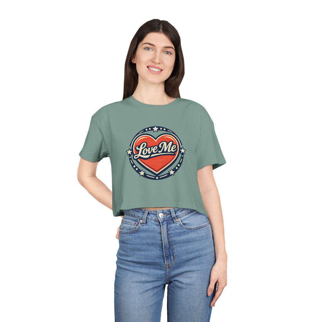 Love Me Heart Crop Tee — Women's Crop Top