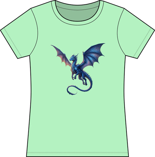 Blue Fantasy Dragon T-Shirt