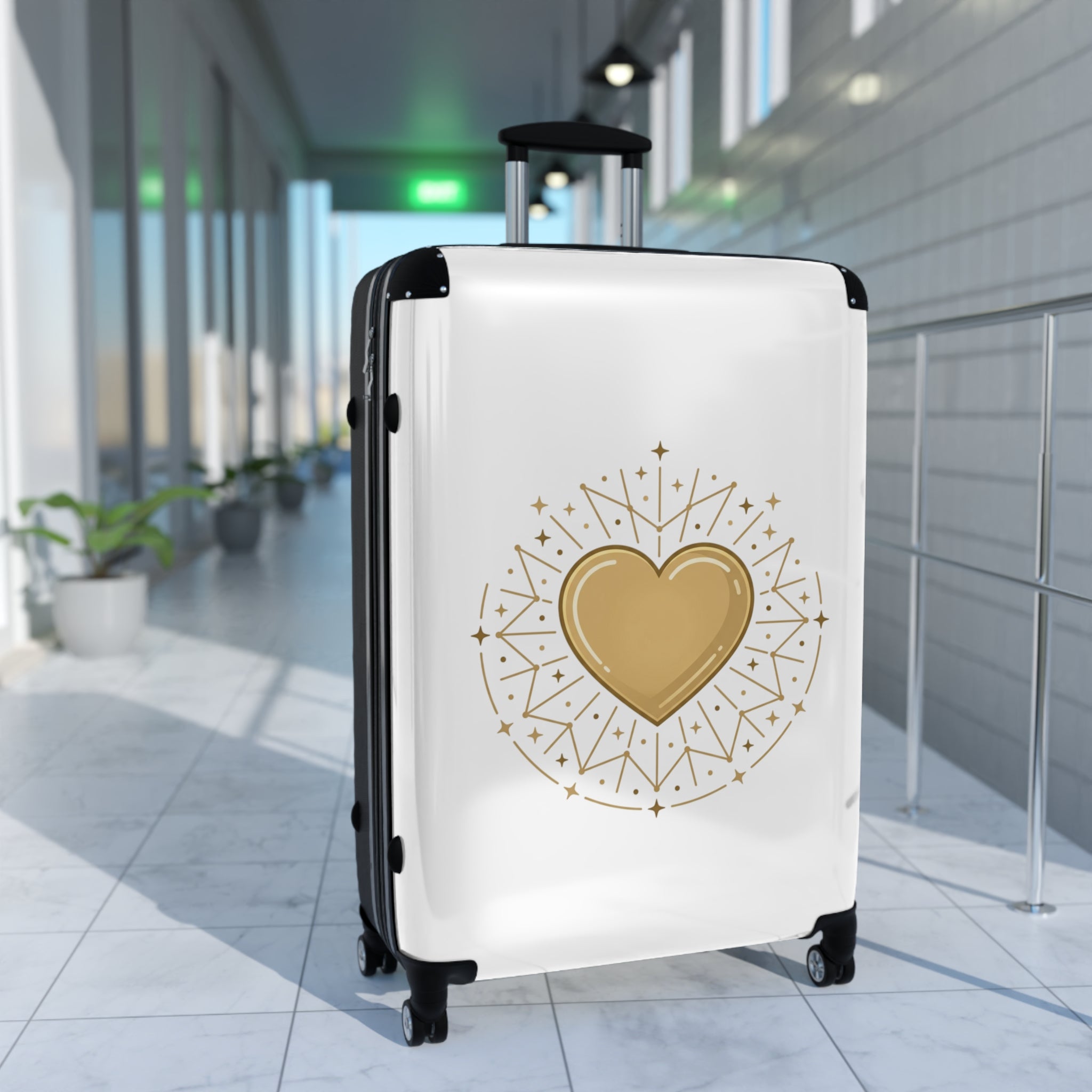 Celestial Gold Heart Suitcase