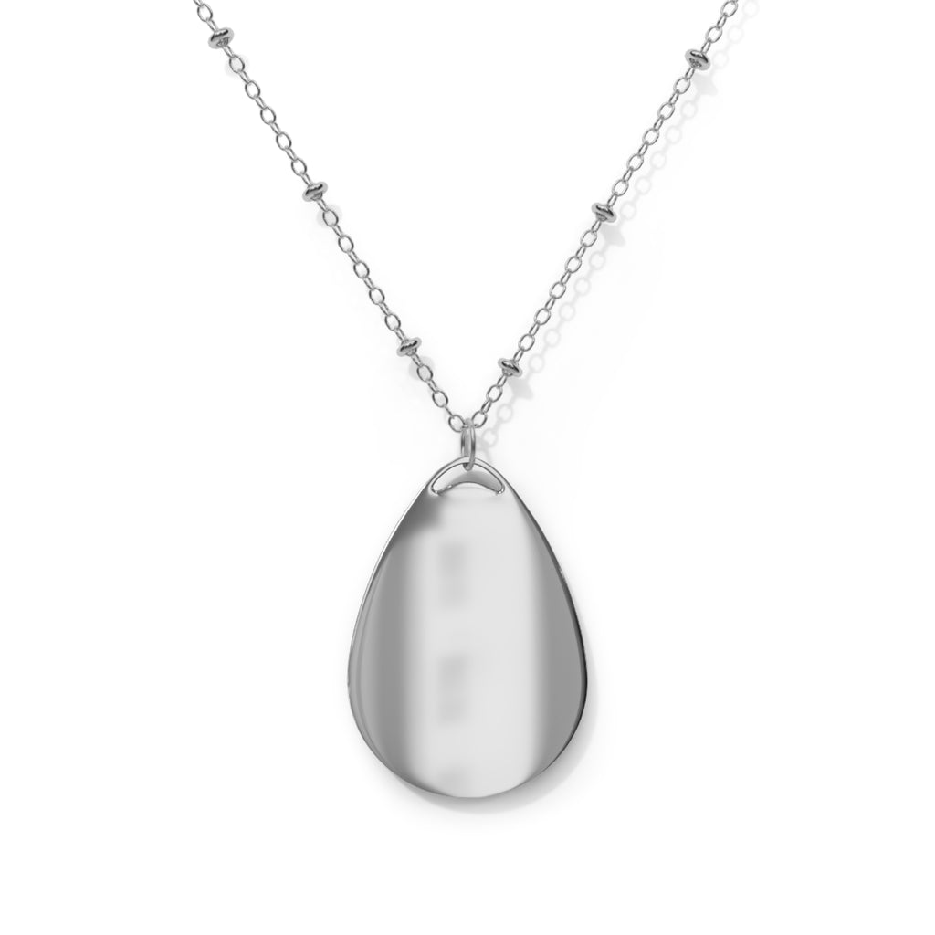 Vintage Cross Oval Necklace