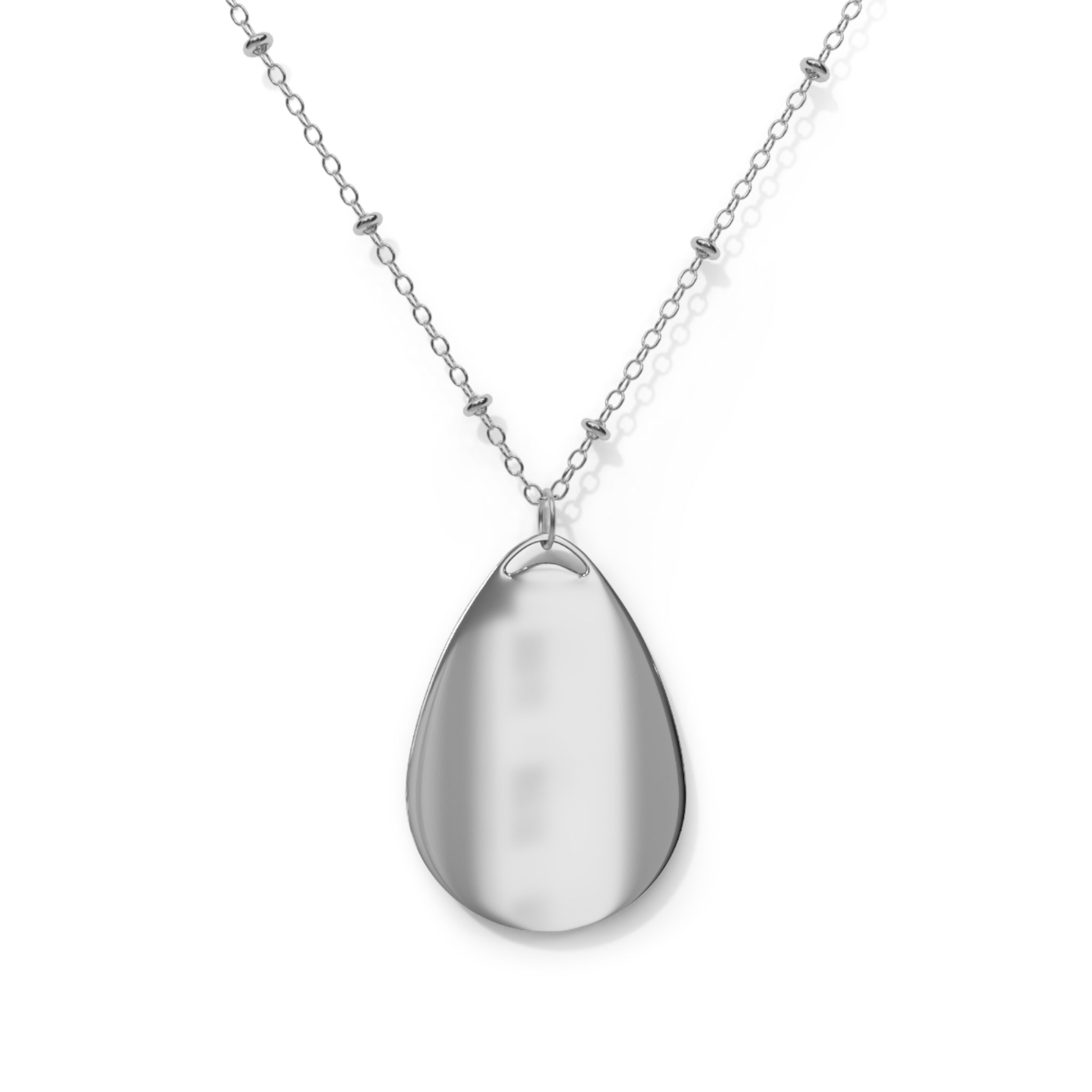 Vintage Cross Oval Necklace