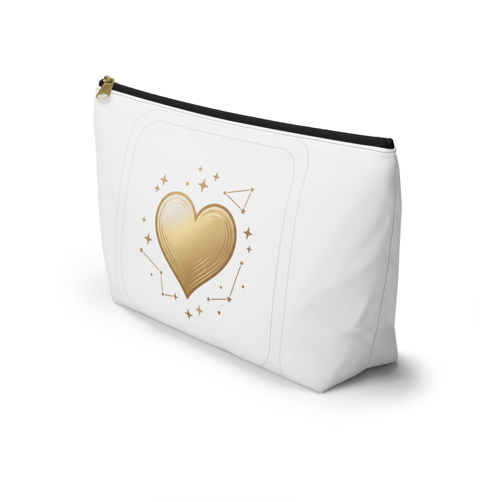 Gold Heart Constellation Accessory Pouch